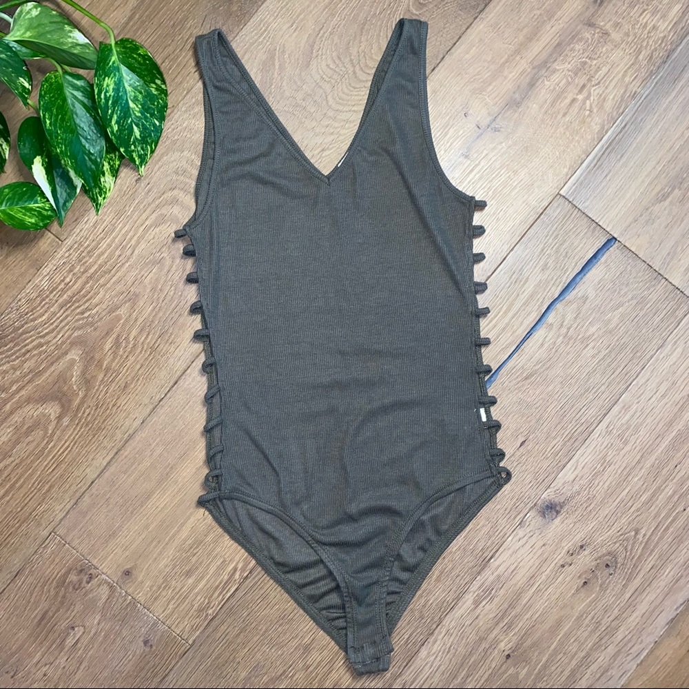 onetheland bodysuit cutout side detail
